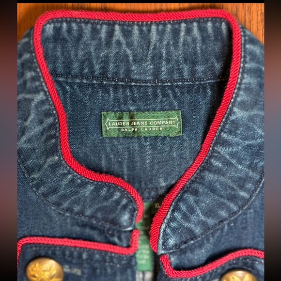 Vintage Distressed Ralph Lauren Womens XL Jacket Military Band Double Breasted - Picture 5 of 9